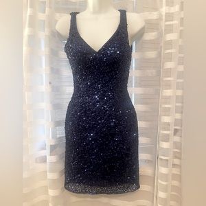 Blue Sequin Homecoming/Prom/Formal Dress